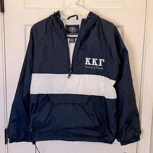 Navy windbreaker university of Kentucky Kappa jacket size small